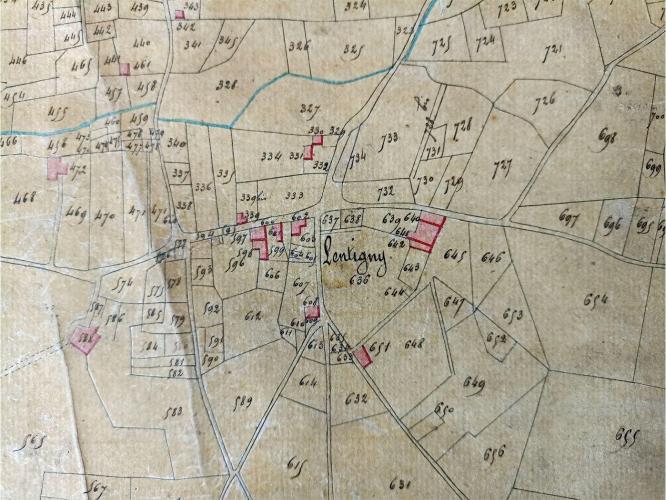 Cadastre de Lentigny en 1810